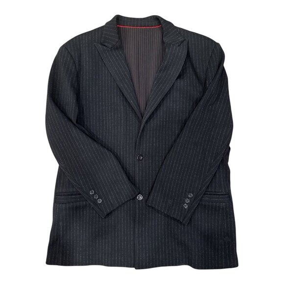 Ross Graison Other - Mens Ross Graison Black Pinstriped  Wool Sports Coat 48R